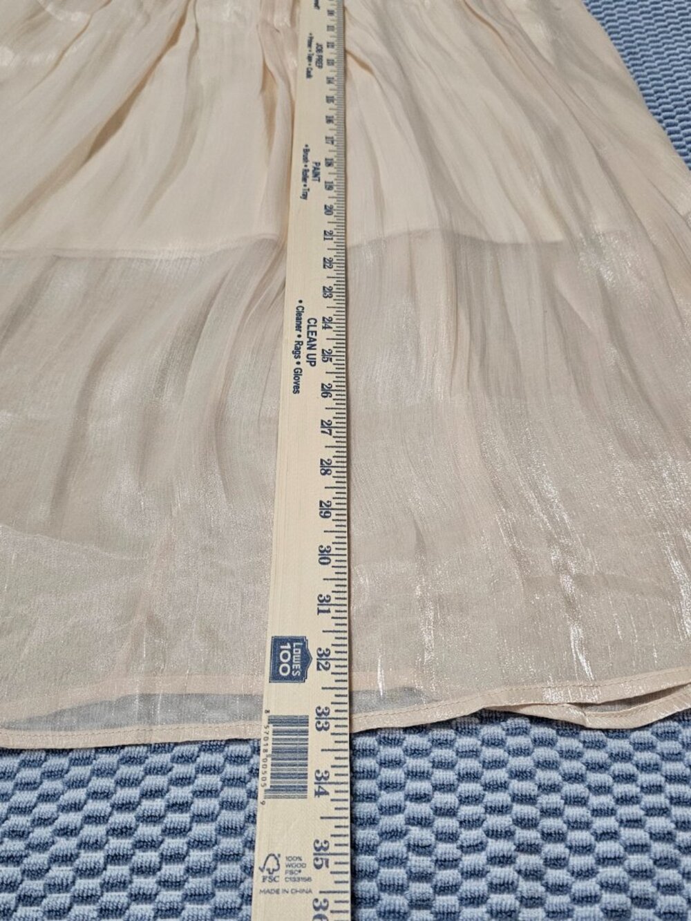 NEW Vintage Gold Pleated High Waist Cocktail Skirt - Size Medium - Picture 4 of 4